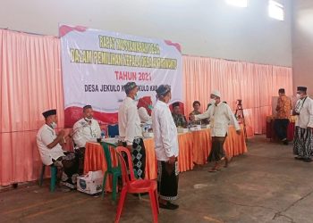 DOKUMENTASI: Pelaksanaan Pilkades PAW di Jekulo beberapa waktu yang lalu.( Istimewa I Harianmuria.com )