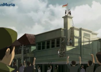 Ilustrasi Pertempuran Surabaya pada 10 November 1945. (YouTube MSV Studio/Harianmuria.com)
