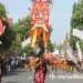 Pertunjukan topeng barongan dalam Kirab Budaya Hari Ulang Tahun (HUT) ke-273 Kabupaten Blora. (Subkhan/Harianmuria.com)