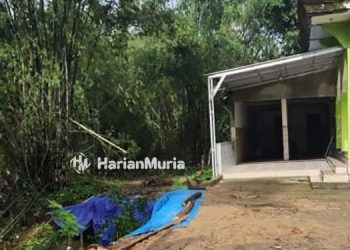 BAHAYA: Masjid Musa Nurul Huda yang terancam ambruk.(R Teguh Wibowo/Harianmuria.com)