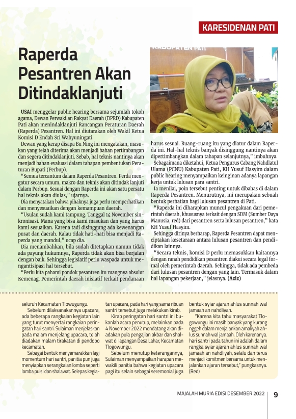Majalah Muria Edisi Desember 2022 10 Majalah Muria Edisi Desember 2022