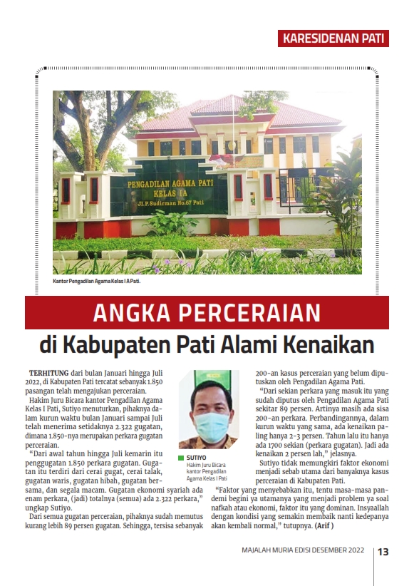 Majalah Muria Edisi Desember 2022 14 Majalah Muria Edisi Desember 2022