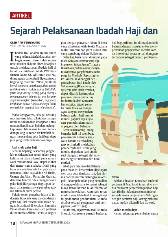 Majalah Muria Edisi Desember 2022 19 Majalah Muria Edisi Desember 2022