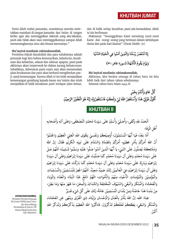 Majalah Muria Edisi Desember 2022 36 Majalah Muria Edisi Desember 2022