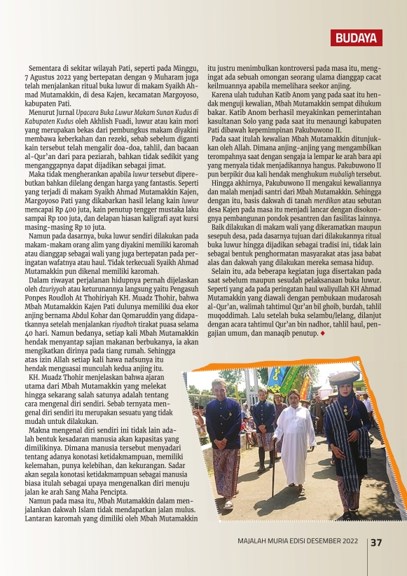 Majalah Muria Edisi Desember 2022 38 Majalah Muria Edisi Desember 2022