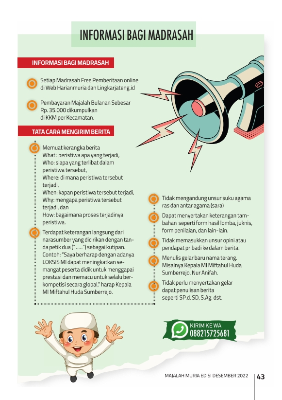 Majalah Muria Edisi Desember 2022 43 Majalah Muria Edisi Desember 2022