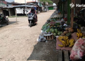 Aktivitas Pasar Wulung, Kecamatan Randublatung, Blora, Kamis (23/3), sangat sepi. (Hanafi/Harianmuria.com)