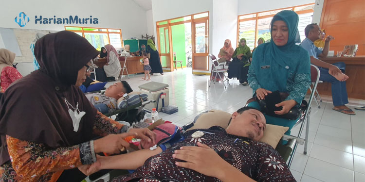 Ratusan Warga dan Forkopimcam Dukuhseti Donor Darah Bareng Jelang Ramadhan