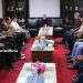 DPRD Kudus Tampung Usulan Nominal Bonus Atlet Porprov Peraih Medali - Harianmuria AUDIENSI: Ketua DPRD Kudus Masan menerima kunjungan dari KONI dan Disdikpora untuk audiensi terkait bonus atlet Porprov 2023 di DPRD Kudus, Rabu (23/8/2023). (Ihza Fajar/Harianmuria.com)