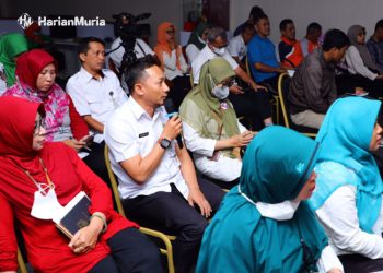 SOSIALISASI: Peluncuran SIMTARIBADA dan SOC oleh Diskominfo Kudus di Command Center, Jumat (4/8/2023). (Nisa Hafizhotus Syarifa/Harianmuria.com)