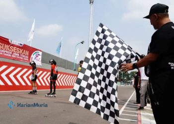 Ikut Soroti soal Bonus Pelatih Porprov Belum Lunas, Dewan Pati: Kebangetan Sekali - Harianmuria Pembukaan pertandingan sepatu roda pada Pekan Olah Raga Provinsi (Porprov) XVI Jawa Tengah Tahun 2023, Kamis (3/8/2023). Pertandingan sepatu roda digelar di kompleks Stadion Joyokusumo Pati. (Humas Pemkab Pati/Harianmuria.com)