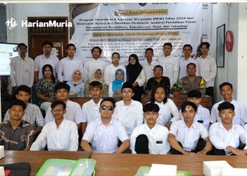 TERPILIH: 30 Peserta Pelatihan Ikuti Program PKW Platinum tahun 2024 dari Kemendikbudristek melalui LKP “Nissan Fortuna” Kudus, Jumat, 12 Juli 2024. (Galuh Sekar K/Harianmuria.com)