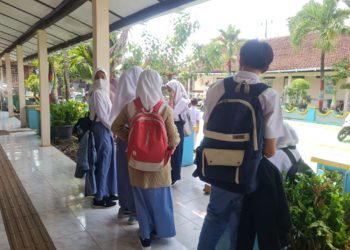 Proses PPDB salah satu sekolahan yang ada di Jepara. (Muhammad Aminuddin/Harianmuria.com)
