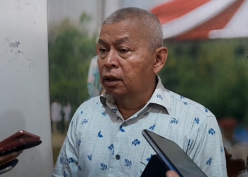 Ketua DPC Partai Gerindra Kabupaten Pati, Hardi saat diwawancarai pada Jumat, 2 Agustus 2024. (Setyo Nugroho/Harianmuria.com)