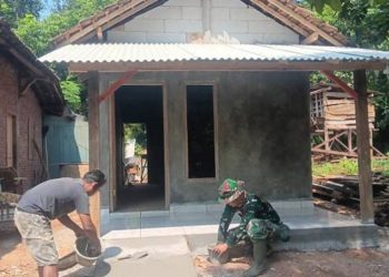 Program rehab rumah tak layak huni (RTLH) di Desa Tamansari, Kecamatan Jaken, Kabupaten Pati. (Dok. Harianmuria.com)