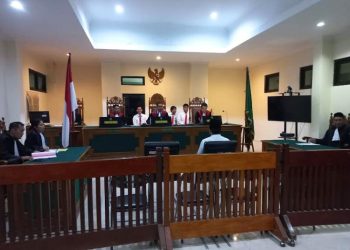 Proses sidang vonis Bripka Slamet di Pengadilan Negeri Purwodadi, Senin, 18 Desember 2024. (Eko Wicaksono/Harianmuria.com)