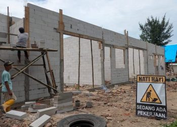 Tampak dapur sehat MBG di Kabupaten Rembang masih dalam tahap pembangunan, Rabu (22/1). (Vicky Rio | Harianmuria.com)