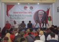 Sekitar 150 orang memenuhi lantai dua dan tiga kantor organisasi sayap PDI Perjuangan, Baitul Muslimin Indonesia (Bamusi) di Kalibata, Jakarta Selatan, Senin sore, 30 Desember 2024. (Dok. for Harianmuria.com)