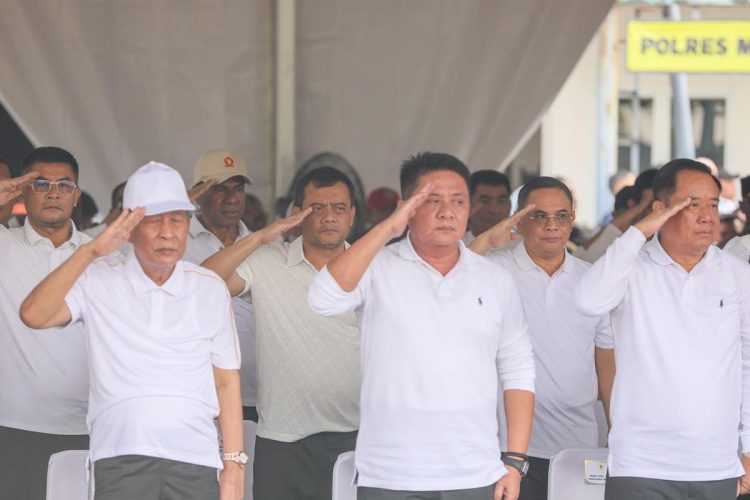 Ahmad Luthfi bersama para kepala daerah terplih lainnya mengikuti gladi kotor menjelang pelantikan. (Istimewa/Harianmuria.com)