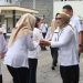 Wakil Bupati Blora Sri Setyorini beramah tamah perkenalan dengan para ASN seusai memimpin apel pagi. (Dok. Setda Blora/Harianmuria.com)