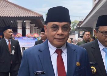 Bupati Pati Sudewo usai melaksanakan Sertijab di Pendapa Kabupaten Pati. (Setyo Nugroho/Harianmuria.com)