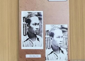 Foto Maestro Sastra Pramoedya Ananta Toer yang dipajang di Taman Ismail Marzuki. (Anta | Harianmuria.com)