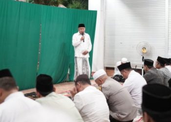 Wakil Ketua I DPRD Kabupaten Pati Hardi memberi sambutan dalam kegiatan Tarhima. (Setyo Nugroho/Harianmuria.com)