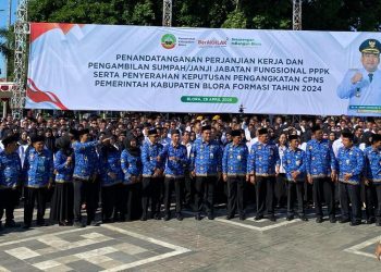 Pelantikan ASN di lingkungan Pemkab Blora. (Dok. Setda Blora/Harianmuria.com)