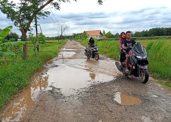 Kondisi infrastruktur rusak di Blora.