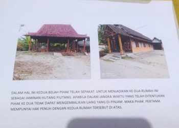 Dokumen perjanjian antara Sholekan dan Sumari. (Dok. Pribadi/Harianmuria.com)