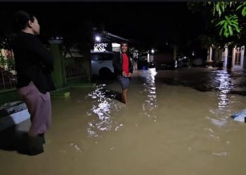 Banjir di Desa Ketintangwetan, Kecamatan Batangan, Pati pada Selasa (20/5/2025) dini hari. (Dok. Warga/Harianmuria.com)