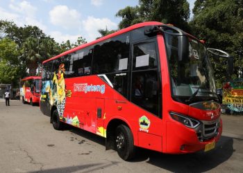 Salah satu armada Bus Rapid Transit  (BRT) Trans Jateng. (Dok. Humas Pemprov Jateng/Harianmuria.com)