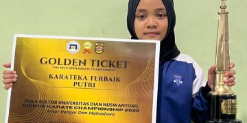 Karateka cilik Grobogan Faradiba Hanna siap berlaga di kejuaraan internasional di Malaysia. (Dok. Dojo Patriot Inkado/Harianmuria.com)