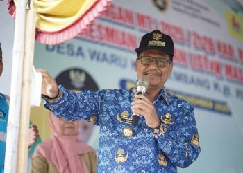 Program Gerakan Listrik Masuk Sawah (Gelisah) resmi diluncurkan di Desa Waru, Rembang, menghadirkan listrik untuk sumur dan pompa pertanian.
