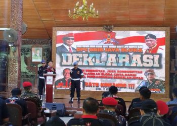 GRIB Jaya Blora menggelar deklarasi untuk menjaga kondusivitas, memperkuat sinergi dengan pemerintah, dan mengawal pembangunan berkelanjutan di Kabupaten Blora.