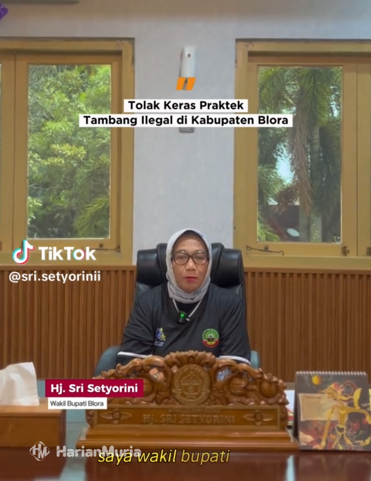 Wabup Sri Setyorini Tegaskan Penghentian Total Aktivitas Tambang Ilegal di Blora - Harianmuria Wakil Bupati Blora Sri Setyorini menegaskan penghentian total aktivitas tambang ilegal di Blora dan mengajak masyarakat bersatu melawan praktik merusak lingkungan tersebut.