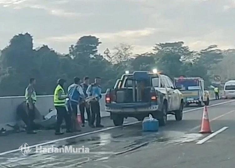 Kecelakaan Toyota Hiace rombongan susteran Jakarta terjadi di Tol Semarang–Solo KM 426 A, satu penumpang meninggal dunia.