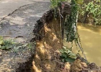 Talud Jembatan Sungai Widodaren Longsor, DPUTR Pati akan Usul BTT untuk Perbaikan