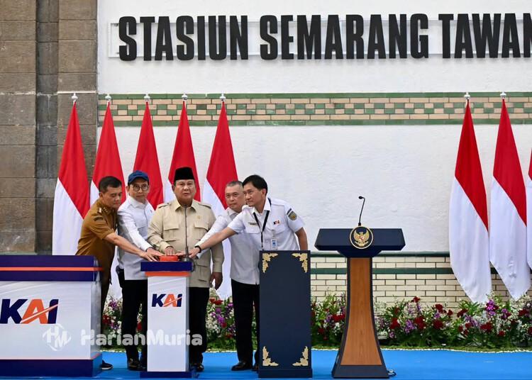Resmikan Revitalisasi Stasiun Semarang Tawang, Presiden Prabowo Jajal Kereta Nusantara Explorer - Harianmuria Presiden RI Prabowo Subianto meresmikan revitalisasi Stasiun Semarang Tawang, Kota Semarang, Kamis, 30 Juli 2026. (Harianmuria.com)