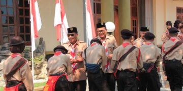 Bupati Harno Lepas Pramuka Rembang Ikut Jambore Nasional, Ingatkan Sportivitas
