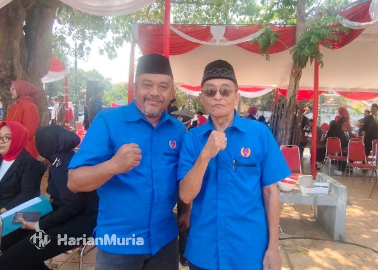 Menuju Porprov Jateng 2026, 68 Atlet Rembang Jalani Latihan Intensif - Harianmuria Ketua Umum KONI Kabupaten Rembang Suswantoro (kanan) bersama Wakil Ketua II/Wakil Ketua Umum Bidang Prestasi KONI Rembang. (Vicky Rio/Harianmuria.com)