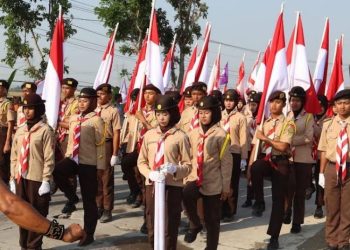 Pasukan Estafet Tunas Kelapa Blora Tempuh 50 Kilometer ke Grobogan 