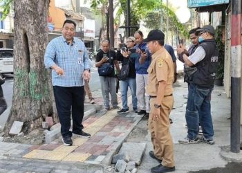 Sidak Proyek Trotoar Jalan Sudirman, DPRD Pati Sebut Kualitas Masih Kurang