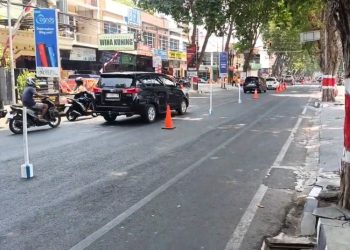 Kerjakan Proyek Drainase, Grobogan Uji Coba Lalu Lintas 2 Arah di Jalan R Suprapto