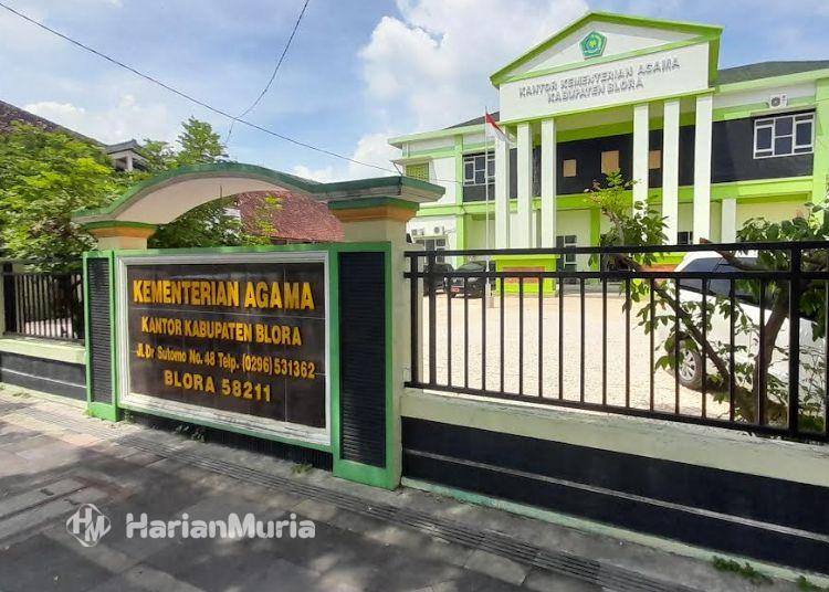 Terhambat Verifikasi, Honor Guru Madin dan TPQ di Blora Ditarget Cair Oktober - Harianmuria Kantor Kementerian Agama (Kemenag) Blora. (Eko Wicaksono/Harianmuria.com)
